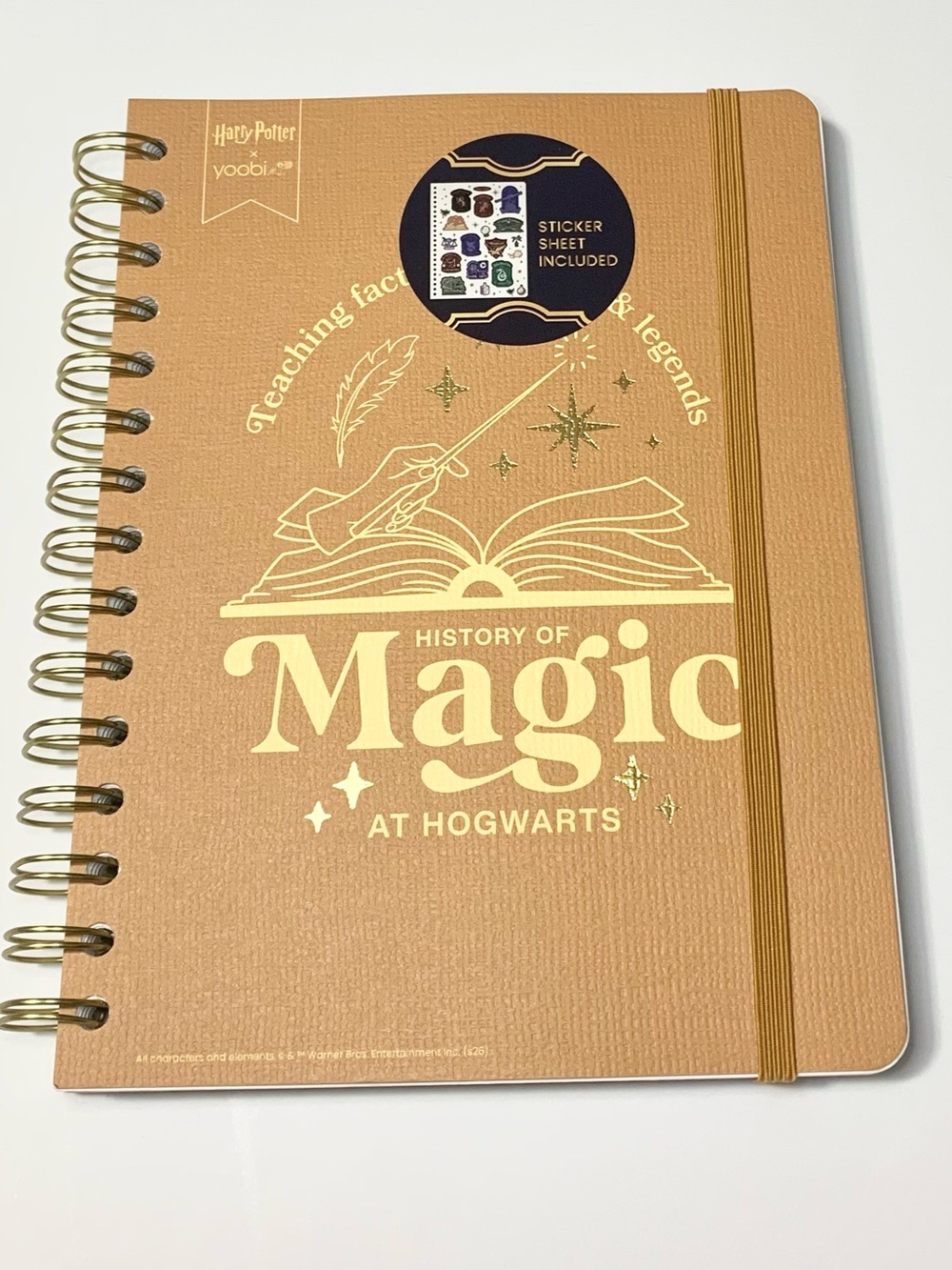Harry Potter Yoobi History of Magic Journal Notebook NEW Stickers Included 6”x8”